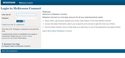 Login to Pharmaceutical Solutions & Services. . Mckesson connect log in